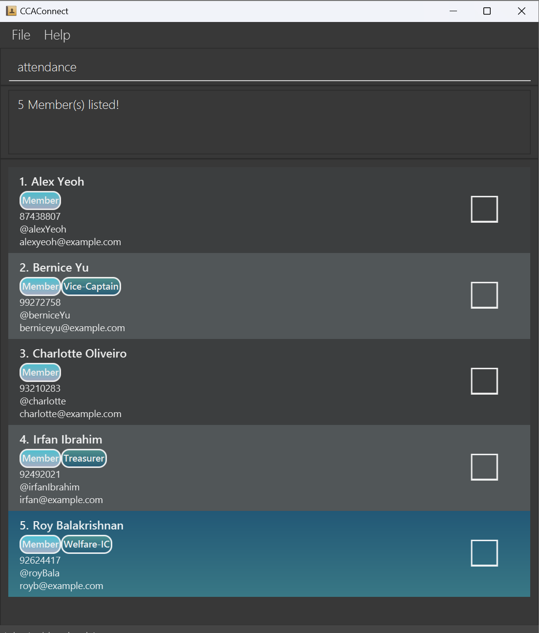 result for 'attendance'